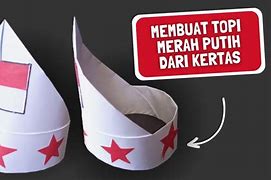 Topi Karnaval Merah Putih Dari Kertas